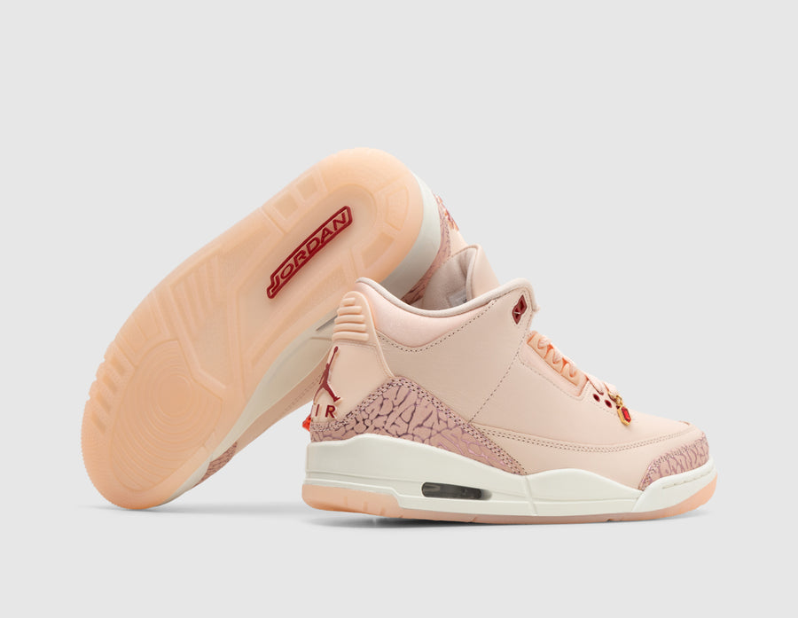 Jordan Women's 3 Retro Washed Coral / Gym Red - Sail