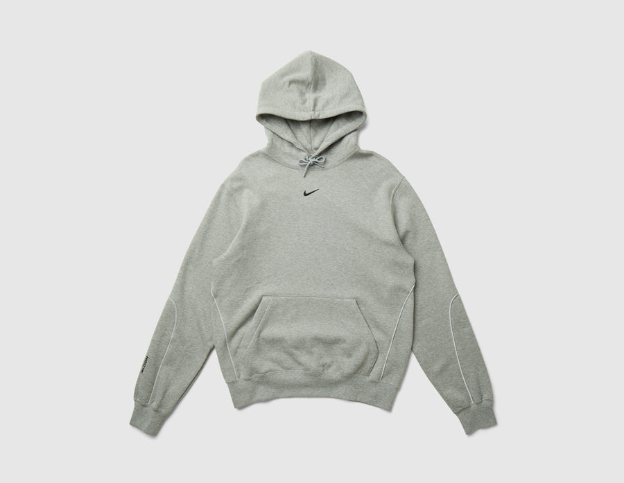 Nike NOCTA Fleece CS Pullover Hoodie Dark Grey Heather / Matte Silver - Black