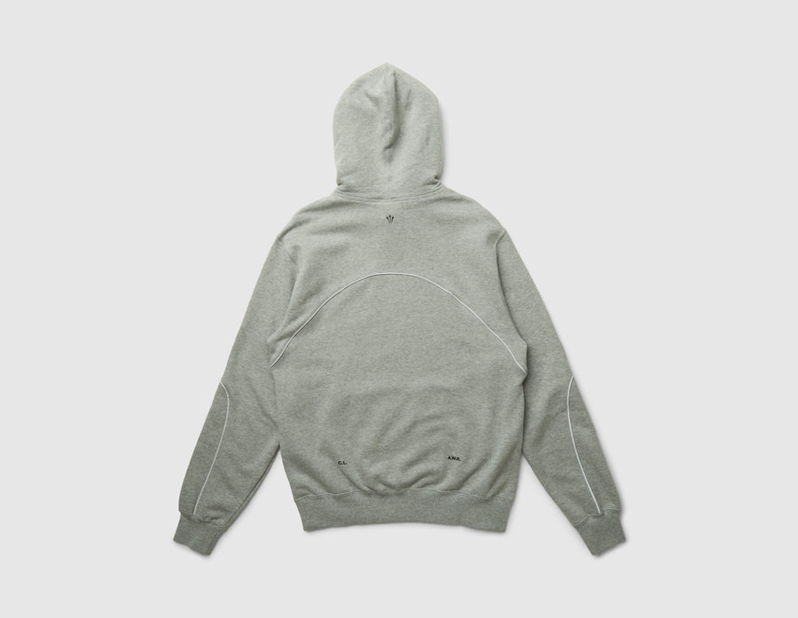 Nike NOCTA Fleece CS Pullover Hoodie Dark Grey Heather / Matte Silver - Black