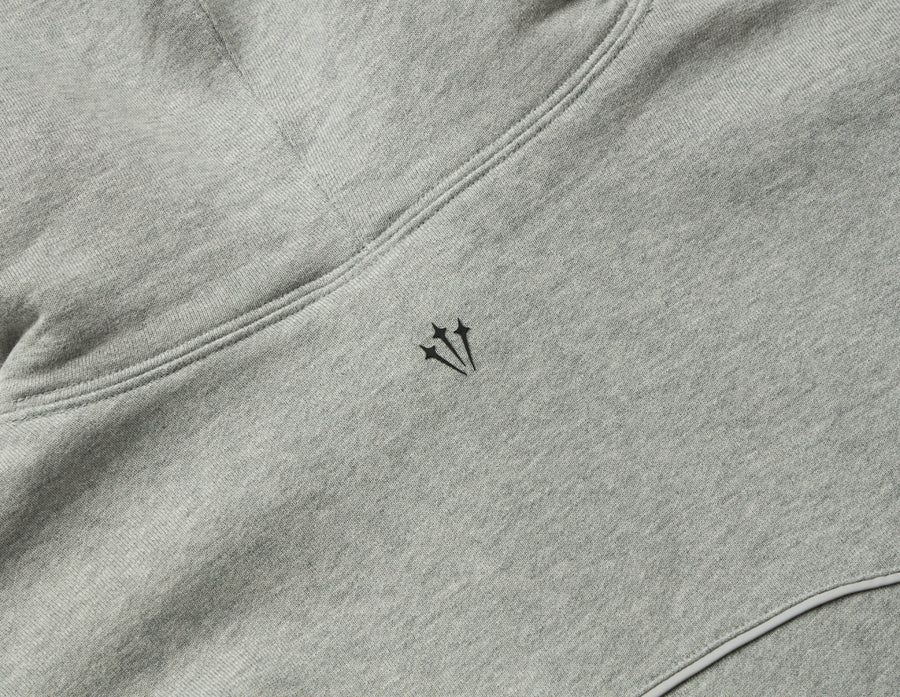 Nike NOCTA Fleece CS Pullover Hoodie Dark Grey Heather / Matte Silver - Black