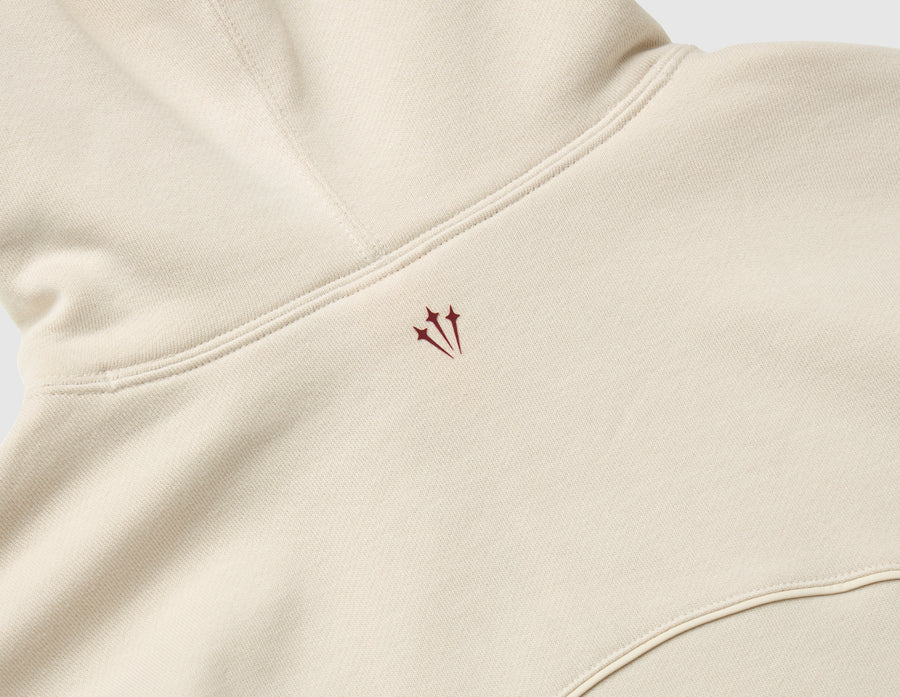 Nike NOCTA Fleece CS Pullover Hoodie Light Orewood Brown / Team Red