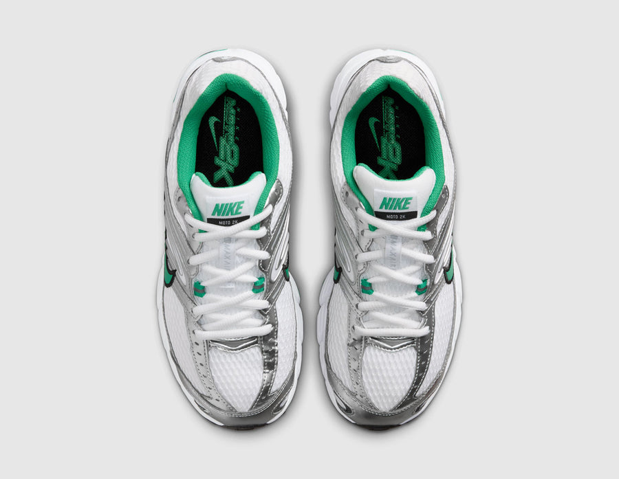 Nike Women's Air Max Moto 2K Metallic Silver / Stadium Green - White
