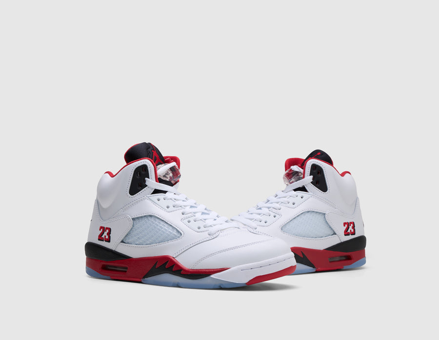 Jordan 5 Retro OG White / Fire Red - Black