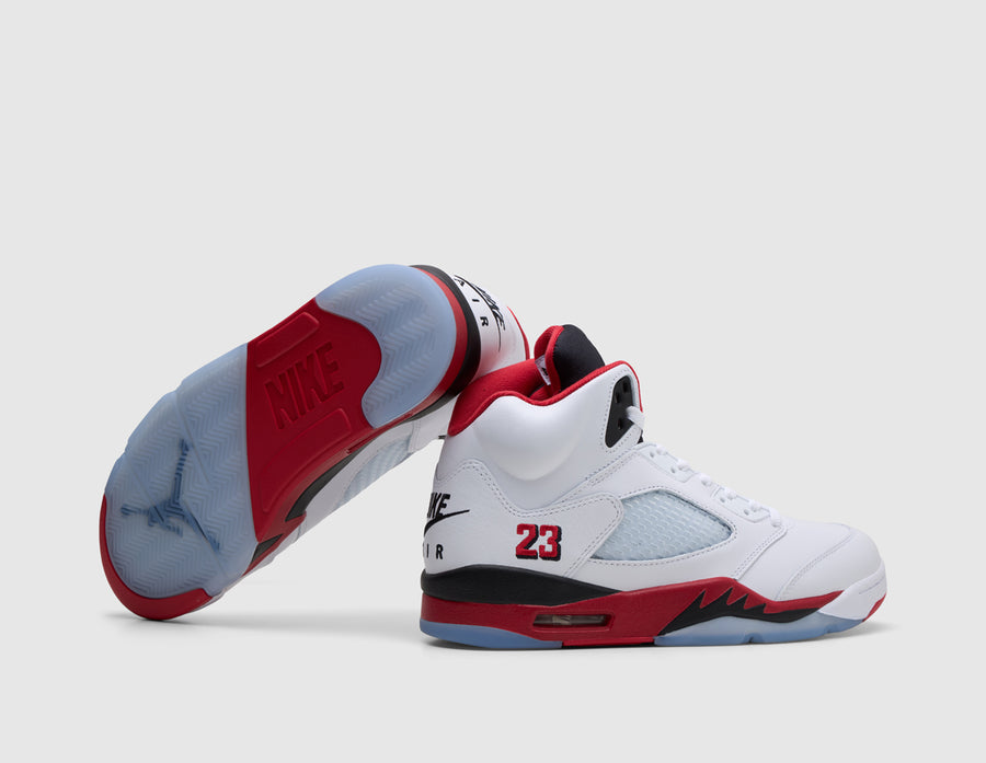 Jordan 5 Retro OG White / Fire Red - Black