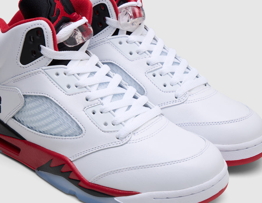 Jordan 5 Retro OG White / Fire Red - Black