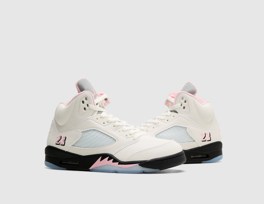 Jordan 5 Retro White / Black - Medium Soft Pink