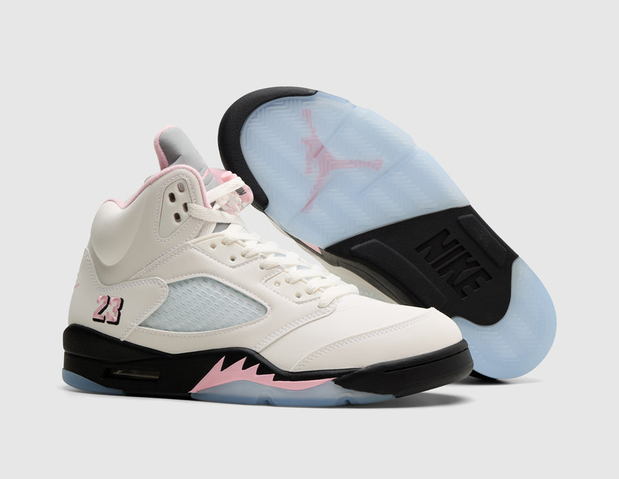 Jordan 5 Retro White / Black - Medium Soft Pink