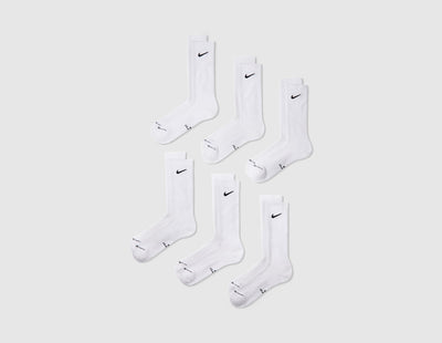 Nike Everyday Elevated Crew Socks (6-Pack) White / Black
