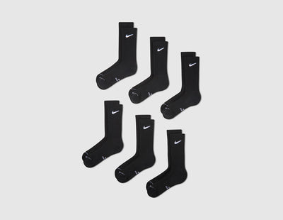 Nike Everyday Elevated Crew Socks (6-Pack) Black / White