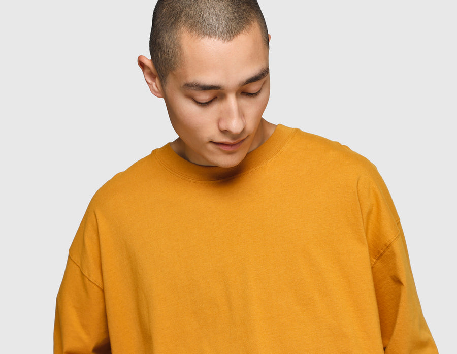 Honor The Gift Crest Box T-shirt / Mustard