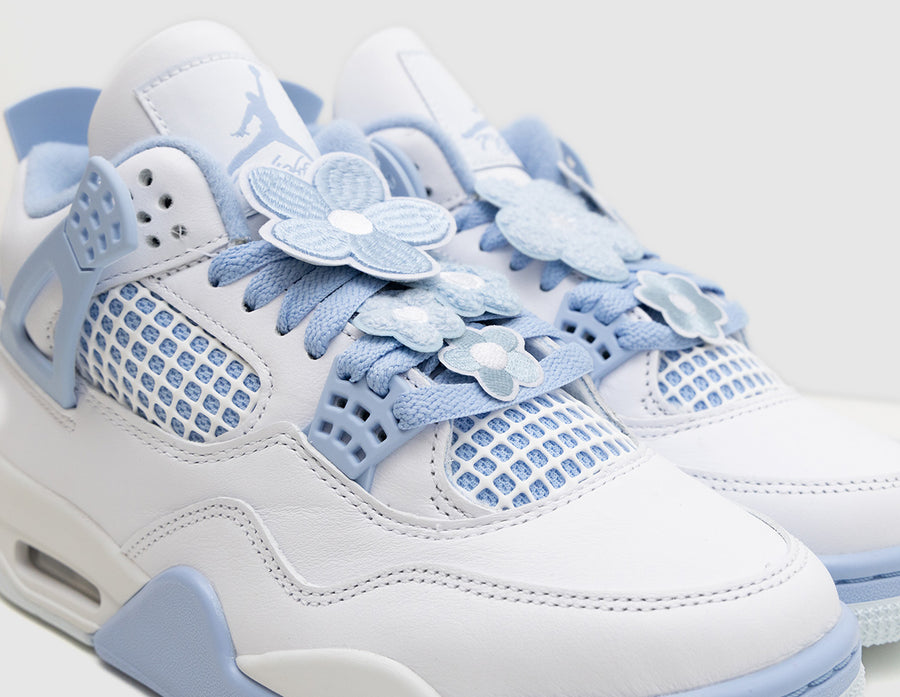 Jordan Women's 4 Retro White / Aluminum - Blue Tint