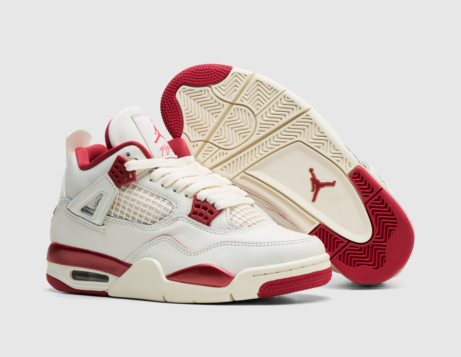 Jordan Women's 4 Retro Pale Ivory / Sierra Red - Tough Red