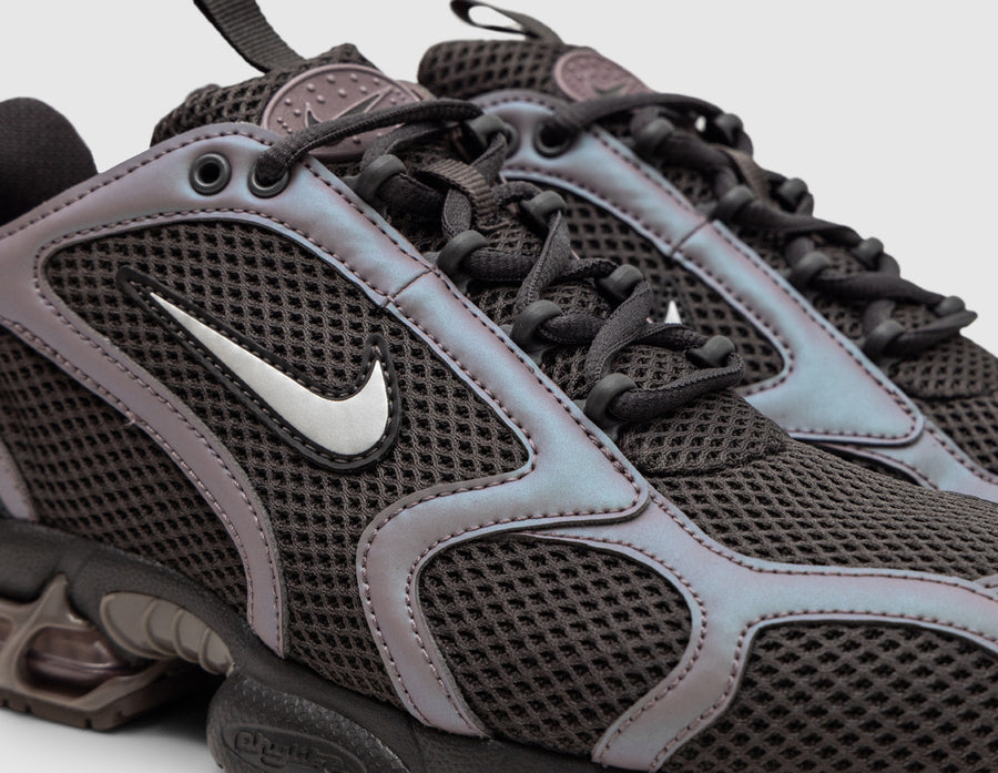 Nike Air Zoom Spiridon Cage 2 / Medium Ash / Metallic Silver - Taupe Grey