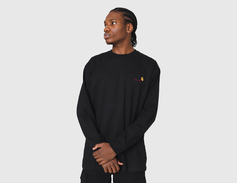 Carhartt WIP American Script Long Sleeve T-shirt / Black