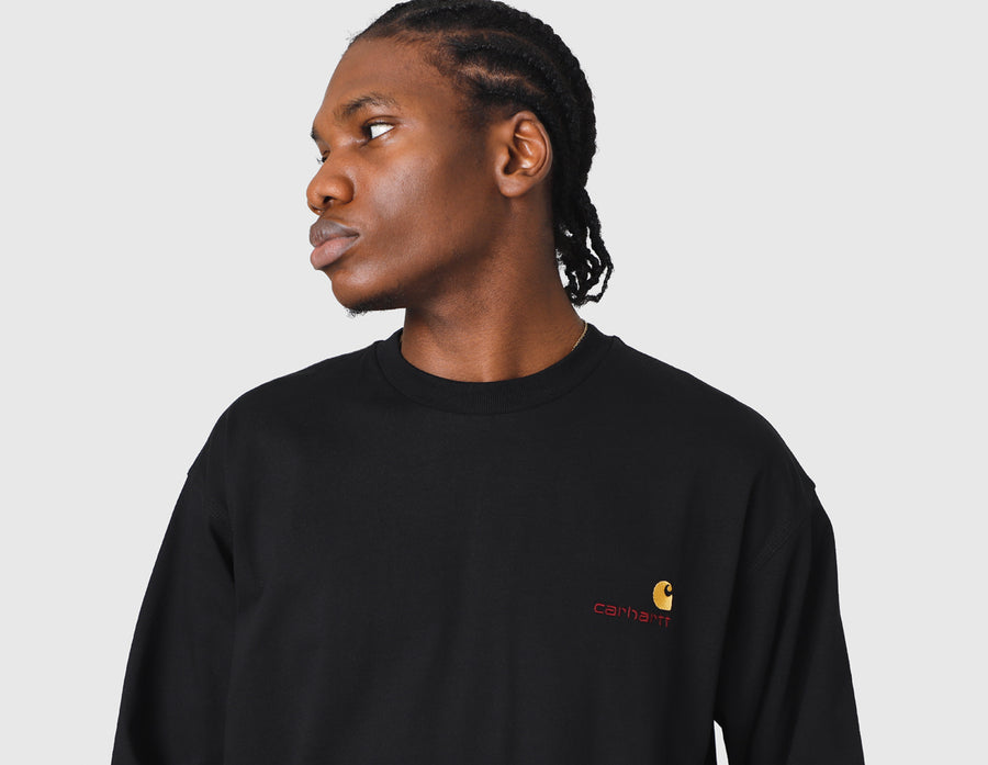 Carhartt WIP American Script Long Sleeve T-shirt / Black