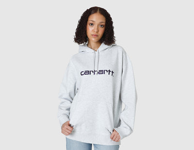 Carhartt WIP Women's Pullover Hooded Sweatshirt Ash Heather / Tyrian