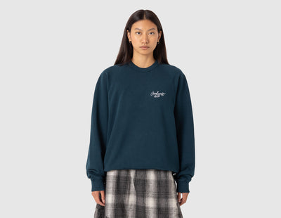 Carhartt WIP Women's Signature Sweatshirt Duck Blue / White