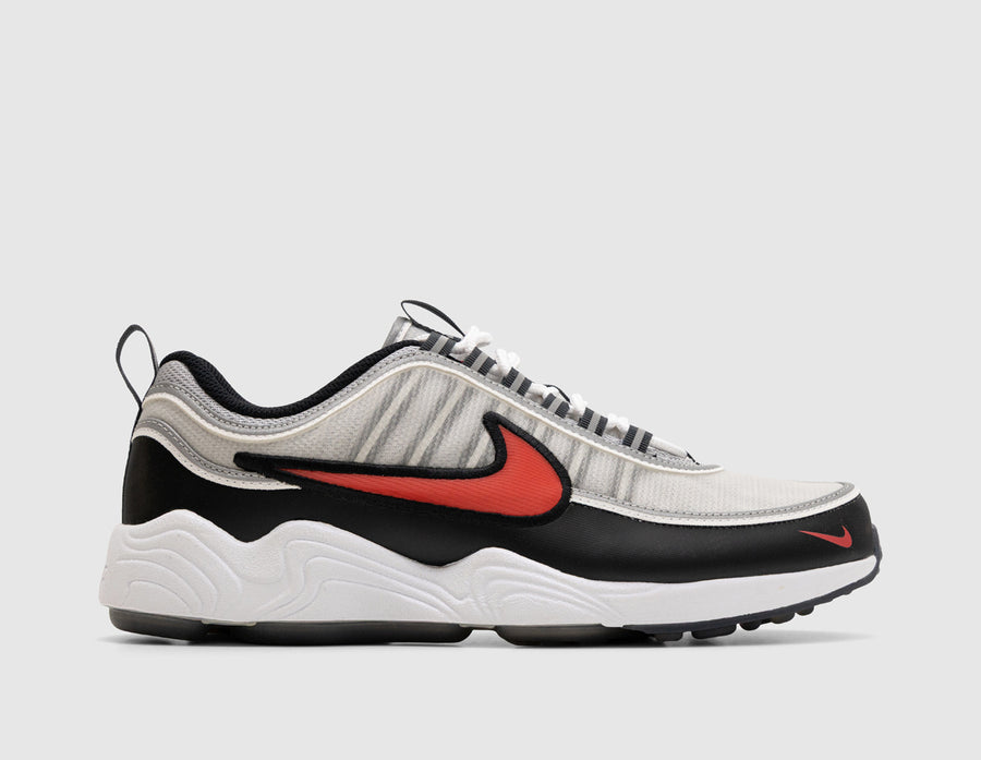 Nike Air Zoom Spiridon Metallic Silver / Sport Red - Black