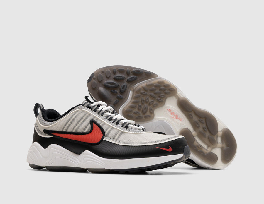 Nike Air Zoom Spiridon Metallic Silver / Sport Red - Black