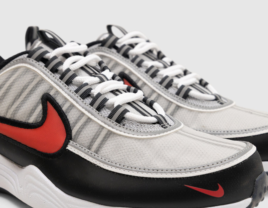 Nike Air Zoom Spiridon Metallic Silver / Sport Red - Black