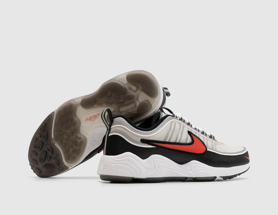 Nike Air Zoom Spiridon Metallic Silver / Sport Red - Black