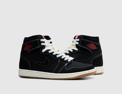 Jordan 1 Retro High OG Flight Club Black / University Red - Sail
