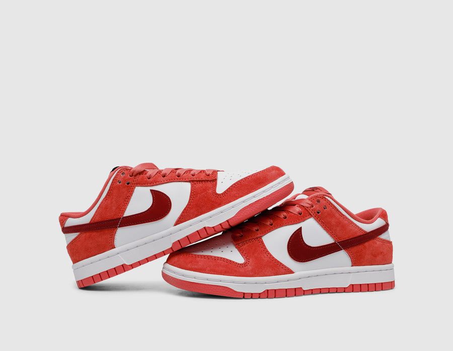 Nike Women's Dunk Low Valentines Day White / Team Red - Adobe