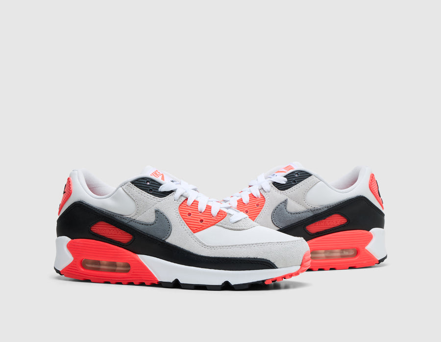 Nike Air Max 90 Infrared 3M White / Particle Grey - Light Smoke Grey