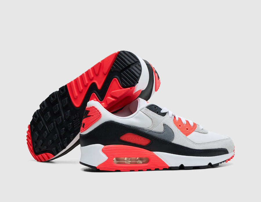 Nike Air Max 90 Infrared 3M White / Particle Grey - Light Smoke Grey