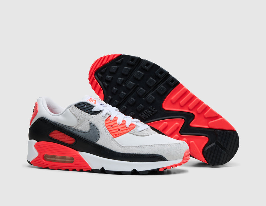 Nike Air Max 90 Infrared 3M White / Particle Grey - Light Smoke Grey