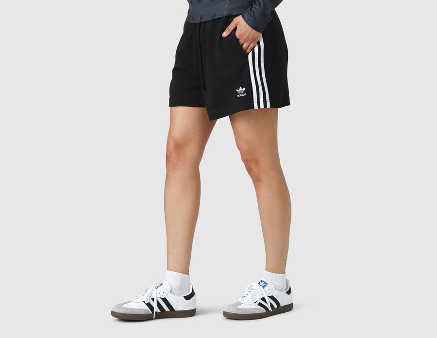 Adidas Originals Women s 3 Stripes French Terry Shorts Black