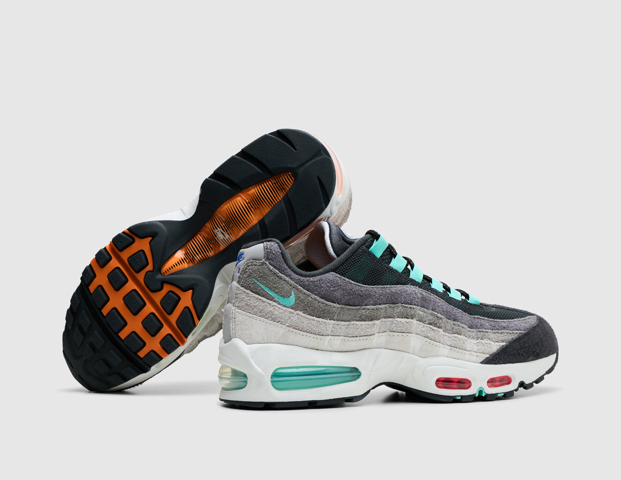 Nike Air Max 95 Big Bubble PRM Hyper Turquoise / Volt - Solar Red