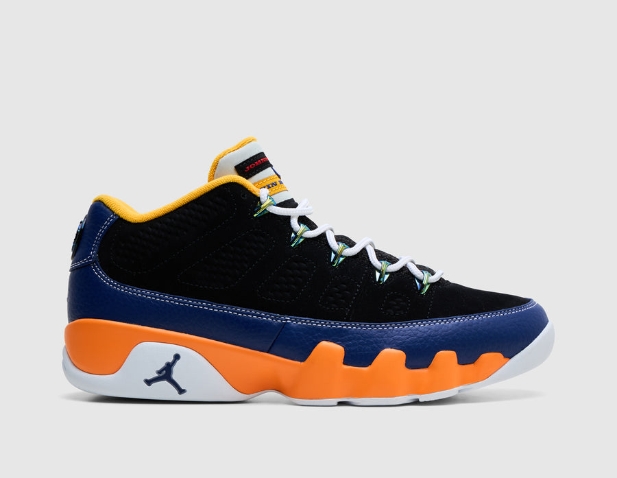 Jordan 9 Retro Low Black / Challenge Red - Deep Royal Blue