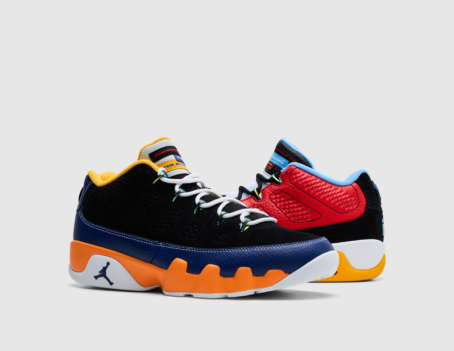 Jordan 9 Retro Low Black / Challenge Red - Deep Royal Blue