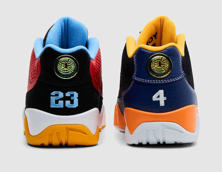 Jordan 9 Retro Low Black / Challenge Red - Deep Royal Blue