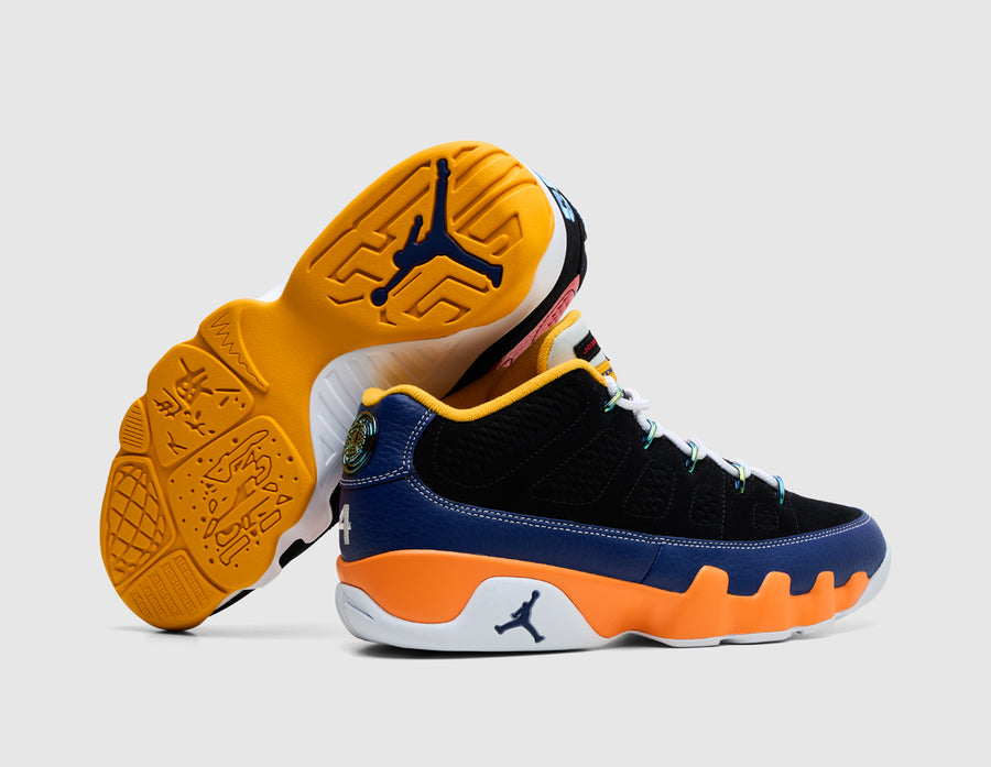 Jordan 9 Retro Low Black / Challenge Red - Deep Royal Blue