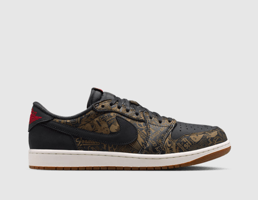Jordan 1 Low OG "Laser" Black / Varsity Red - Summit White