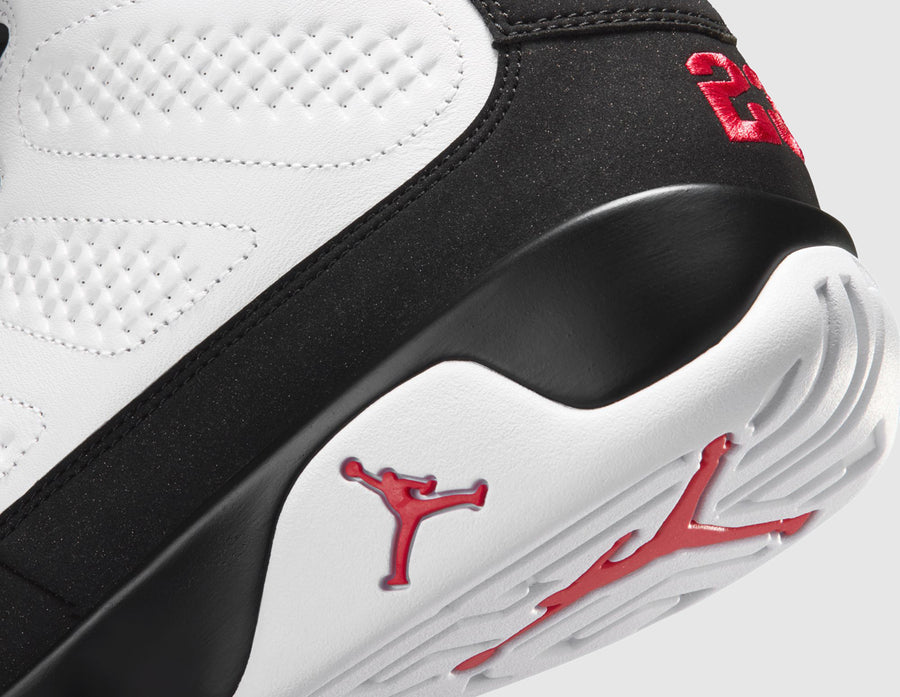 Jordan 9 Retro White / True Red - Black