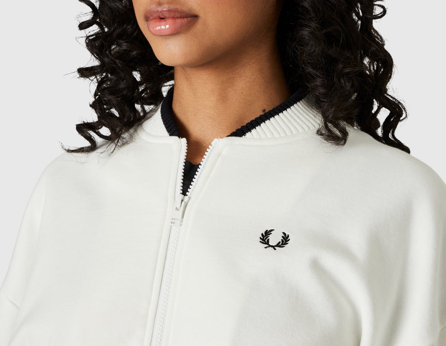 Fred Perry Sweatshirt Bomber Jacket / Snow White