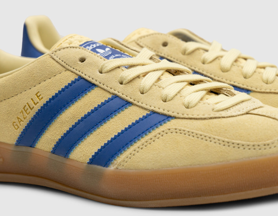 adidas Originals Gazelle Indoor Powder Yellow / Team Royal Blue - Footwear White