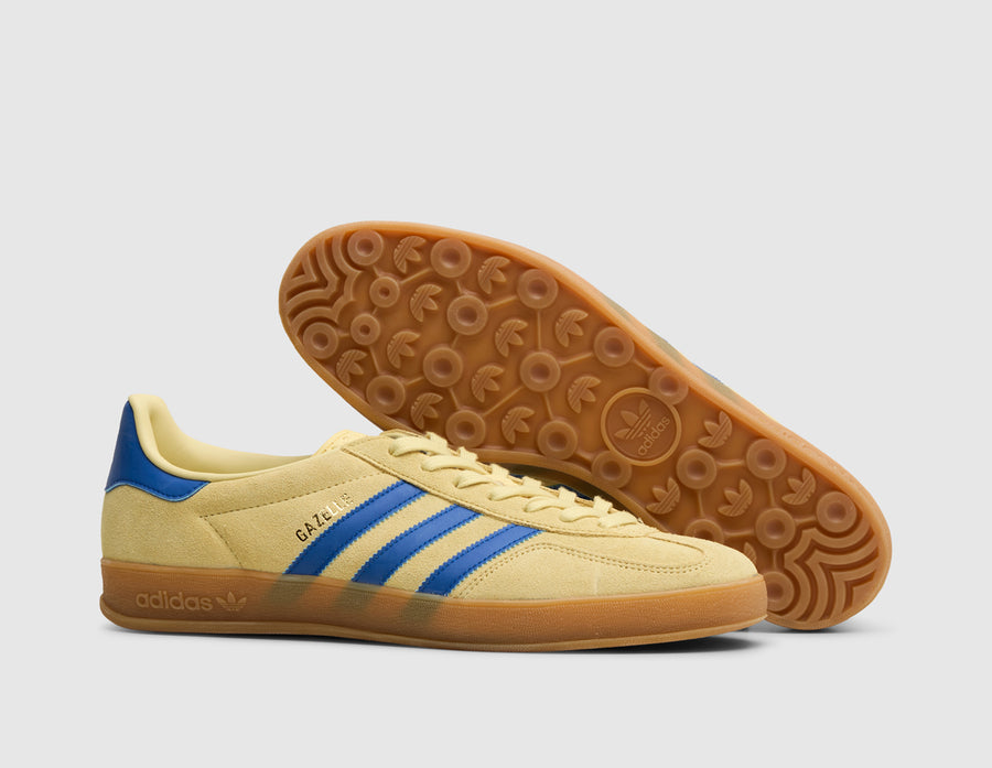 adidas Originals Gazelle Indoor Powder Yellow / Team Royal Blue - Footwear White