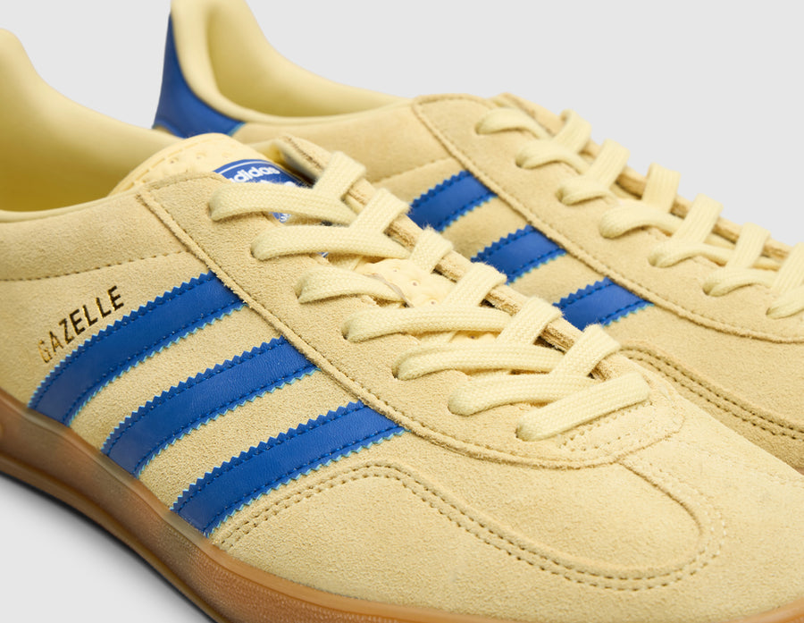adidas Originals Gazelle Indoor Powder Yellow / Team Royal Blue - Footwear White