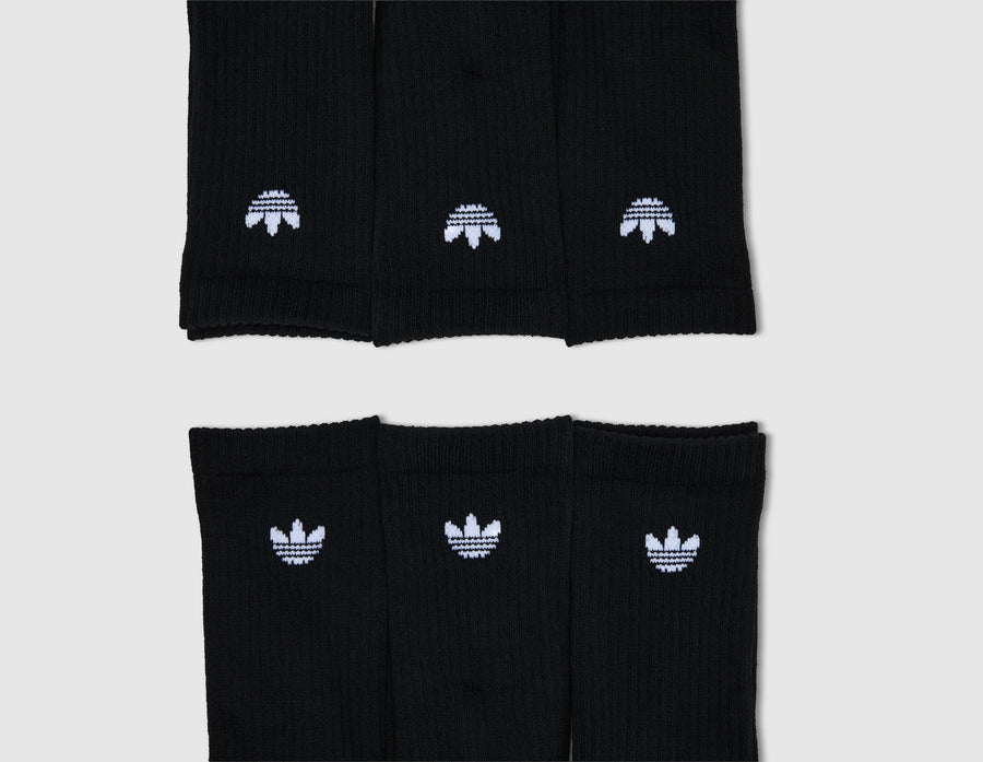 adidas Originals Trefoil 2.0 Crew Socks (6-Pack) / Black