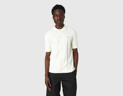 Fred Perry Button Through Knitted Shirt / Ecru