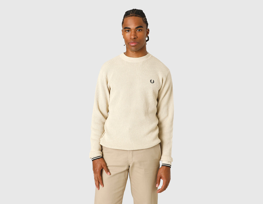 Fred Perry Waffle Stitch Jumper / Oatmeal