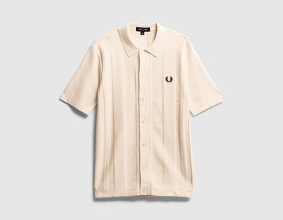 Fred Perry Button Through Shirt Ecru