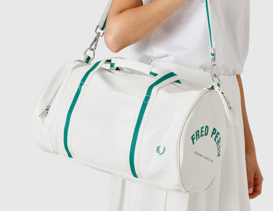 Fred Perry Classic Barrel Bag Snow White / Fred Perry Green
