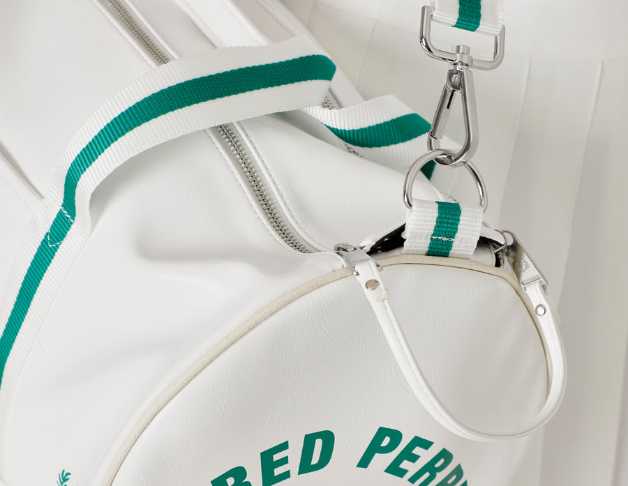 Fred Perry Classic Barrel Bag Snow White / Fred Perry Green
