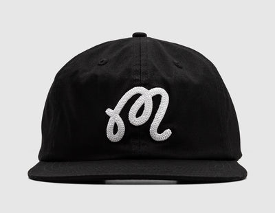 Malbon Script Chainstitch Painters Hat / Black