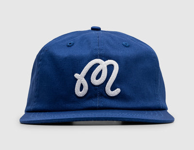 Malbon Script Chainstitch Painters Hat / Blue